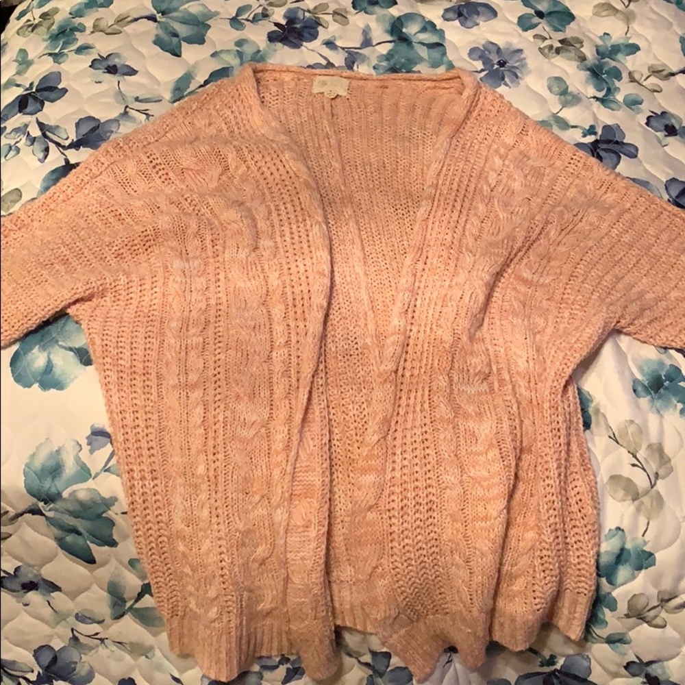 pink cardigan